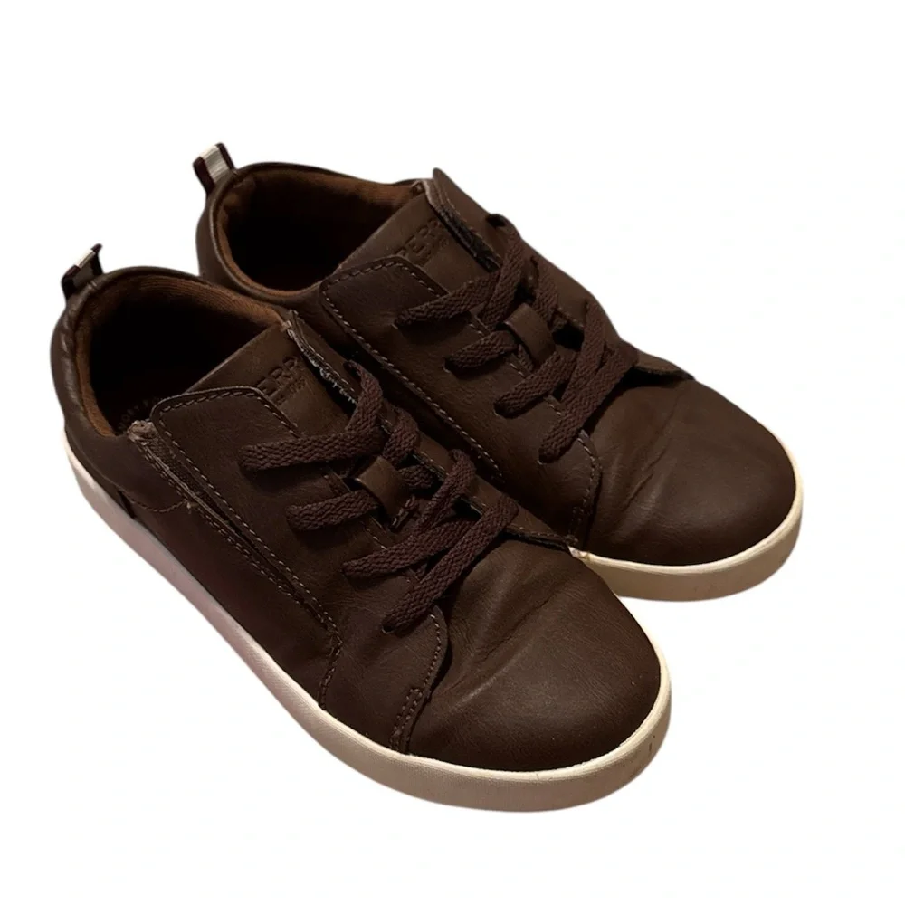 Sperry Brown Dress Shoes Suede Velcro